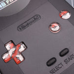 Hand cast custom resin buttons for Nintendo Game Boy Color (GBC CGB) - Pokeball | Lab Fifteen Co