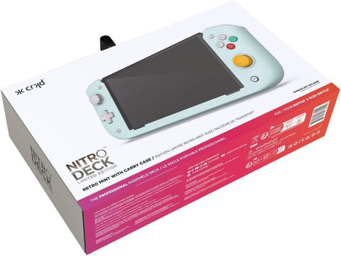 Nitro Deck for Nintendo Switch & Switch OLED with Carry Case - Professional Handheld Deck with Zero Stick Drift - Limited edition mint green | CRKD