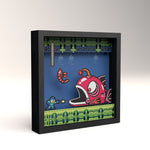 Mega Man 2 Lantern Fish Scene video game (1991) shadow box art officially licensed 9x9 inch (23x23cm) | Pixel Frames - 3