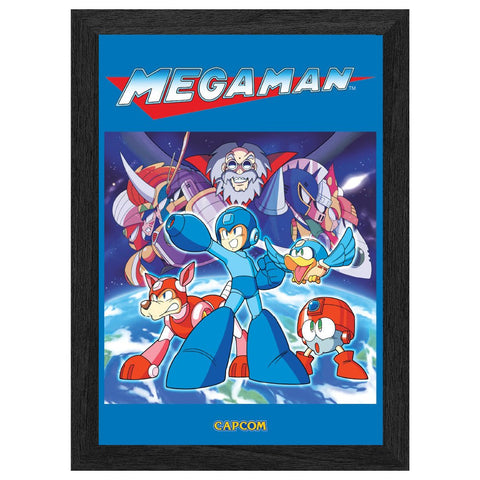 Mega Man 6 Mr. X Plax lenticular frame 3D wall art officially licensed 10"x12" inch (23x30cm) | Pixel Frames - 1