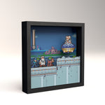 Mega Man 7 Dr. Wily scene video game (1997) shadow box art officially licensed 9x9 inch (23x23cm) | Pixel Frames - 4