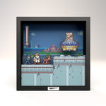 Mega Man 7 Dr. Wily scene video game (1997) shadow box art officially licensed 9x9 inch (23x23cm) | Pixel Frames - 5