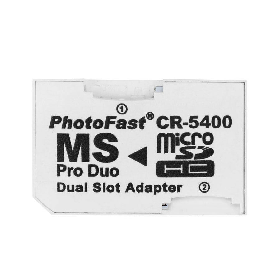 Memory card adapter for Sony PSP 1000, 2000 & 2000 consoles Dual Micro SD to MS Pro Duo - white | ZedLabz - 1