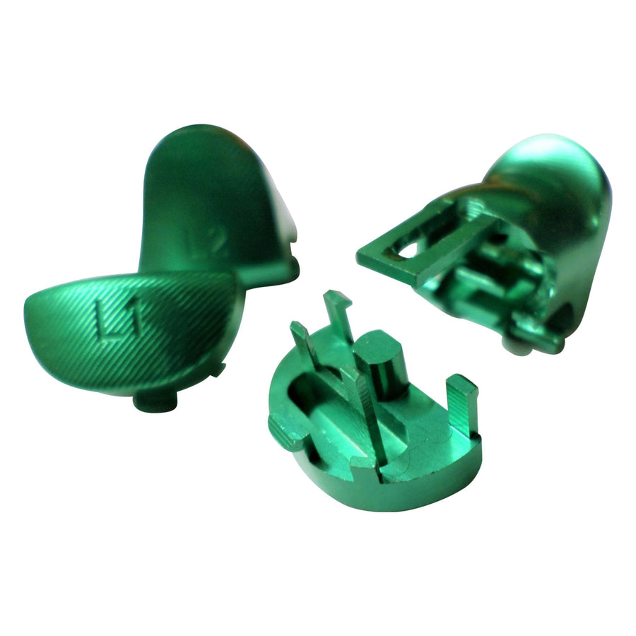 Metal Aluminium Trigger & Shoulder Buttons For PS4 Pro JDM - 040 Controllers - Green | ZedLabz - 1