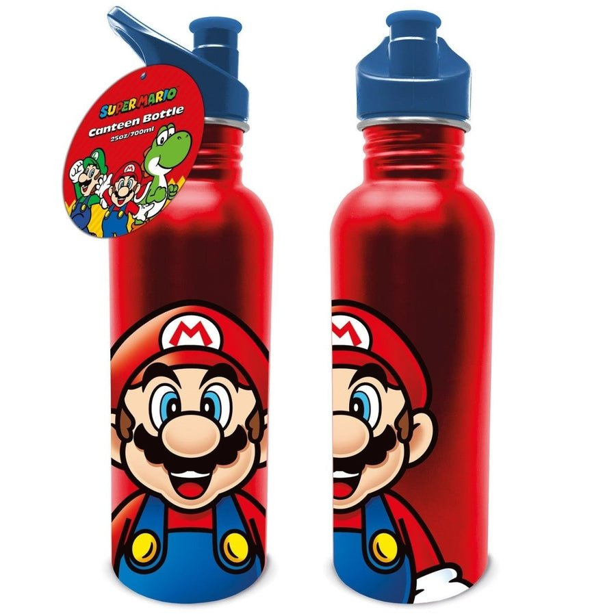 Metal canteen bottle Nintendo Super Mario character 700ml (25oz) red officially licensed | Pyramid - 1