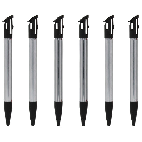 Metal Extendable Standard & XL Stylus Pen Set For 2015 Nintendo NEW 2DS XL - 8 Pack Black | ZedLabz - 2