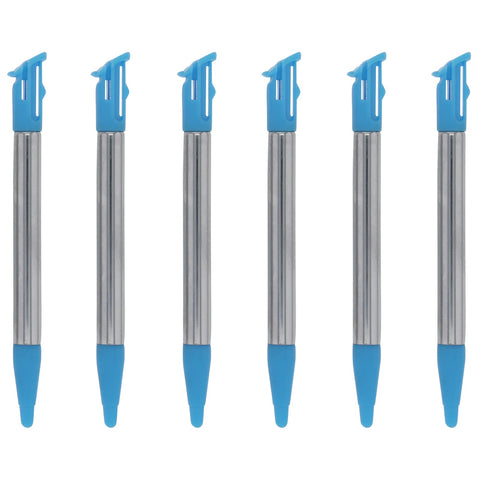 Metal Extendable Standard & XL Stylus Pen Set For 2015 Nintendo NEW 2DS XL - 8 Pack Blue | ZedLabz - 2