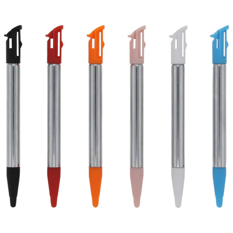 Metal Extendable Standard & XL Stylus Pen Set For 2015 Nintendo NEW 2DS XL - 8 Pack Multi - Colour | ZedLabz - 2