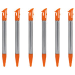 Metal Extendable Standard & XL Stylus Pen Set For 2015 Nintendo NEW 2DS XL - 8 Pack Orange | ZedLabz - 2