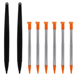 Metal Extendable Standard & XL Stylus Pen Set For 2015 Nintendo NEW 2DS XL - 8 Pack Orange | ZedLabz - 1