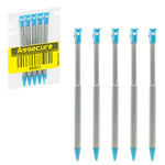 Metal Extendable Stylus For 2012 Nintendo 3DS - 5 Pack Aqua Blue | ZedLabz - 2