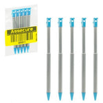 Metal Extendable Stylus For 2012 Nintendo 3DS - 5 Pack Aqua Blue | ZedLabz - 5