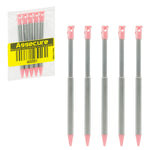 Metal Extendable Stylus For 2012 Nintendo 3DS - 5 Pack Pink | ZedLabz - 2