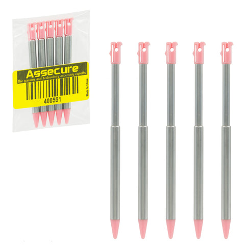 Metal Extendable Stylus For 2012 Nintendo 3DS - 5 Pack Pink | ZedLabz - 2