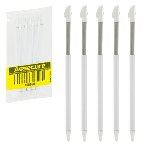 Metal Extendable Stylus For Nintendo 3DS XL - 5 Pack White | ZedLabz - 2