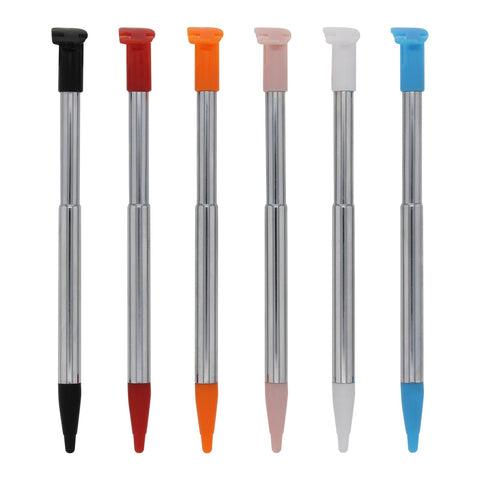 Metal Extendable Stylus Pens For Nintendo 2DS XL - 6 Pack Multi - Colour | ZedLabz - 1