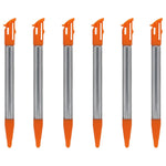 Metal Extendable Stylus Pens For Nintendo 2DS XL - 6 Pack Orange | ZedLabz - 5