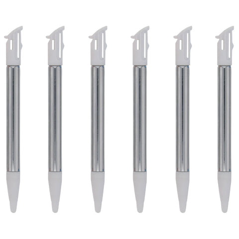 Metal Extendable Stylus Pens For Nintendo 2DS XL - 6 Pack White | ZedLabz - 2