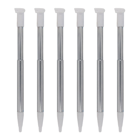 Metal Extendable Stylus Pens For Nintendo 2DS XL - 6 Pack White | ZedLabz - 1