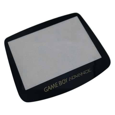 Modified glass screen lens cover for IPS screen Game Boy Advance AGS - 001 replacement with gold logo | ZedLabz - 1