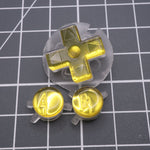 Hand cast custom resin buttons for Nintendo Game Boy Color (GBC CGB) - Chrome gold | Lab Fifteen Co