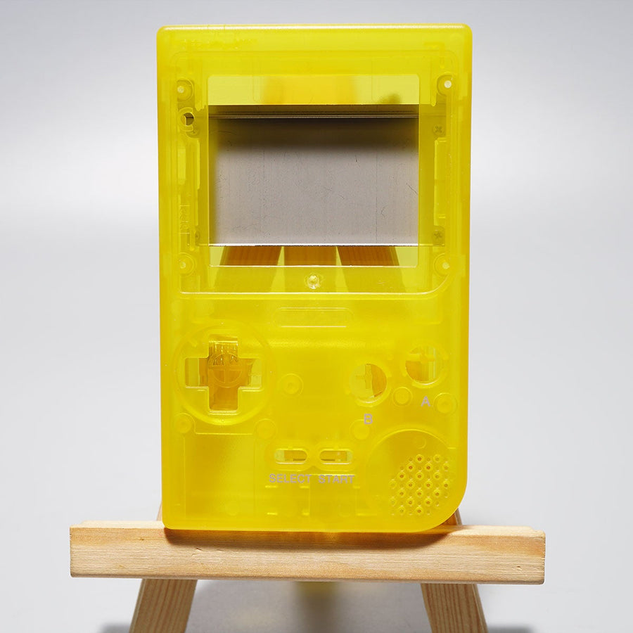 IPS screen ready replacement shell for Game Boy Pocket handheld console modified housing MGB - Clear yellow | Funnyplaying