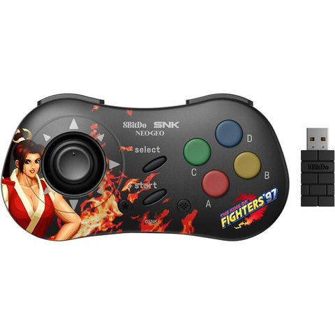 NEOGEO dual wireless controller bluetooth / 2.4GHz for Windows, Android & NEOGEO Mini (SNK Licensed) - Fighters 97 Mia Shiranui | 8BitDo