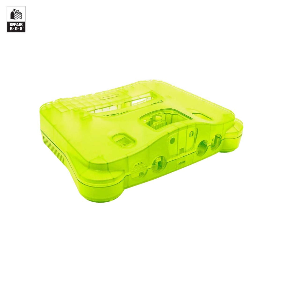 Replacement custom housing shell for Nintendo 64 N64 console - Extreme clear green | RepairBox