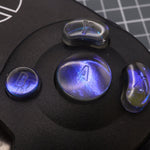 Hand cast custom resin buttons set for Nintendo GameCube - Midnight opal [NGC] | Lab Fifteen Co