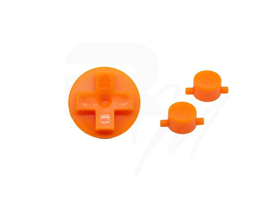 NES Style Button set for Nintendo Game Boy DMG - 01 original console - Orange | Retro Modding - 1