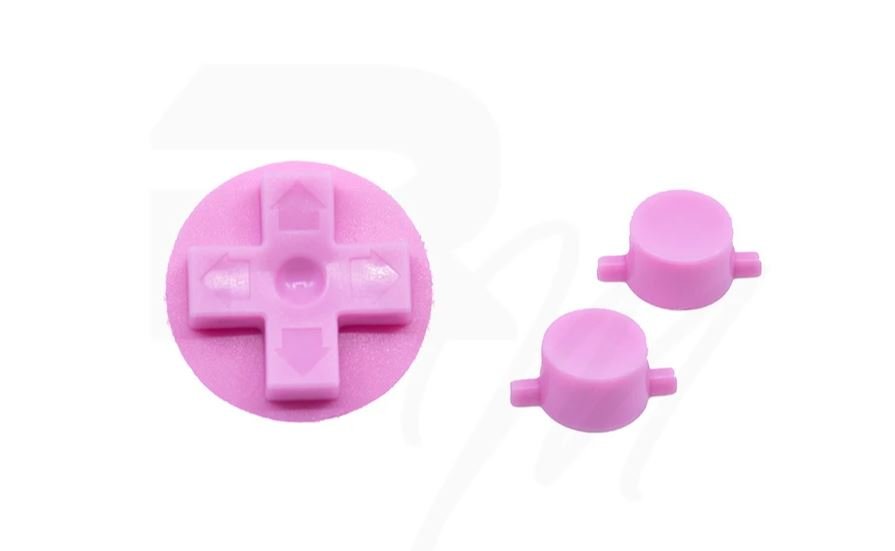 NES Style Button set for Nintendo Game Boy DMG - 01 original console - Pale Pink | Retro Modding - 1