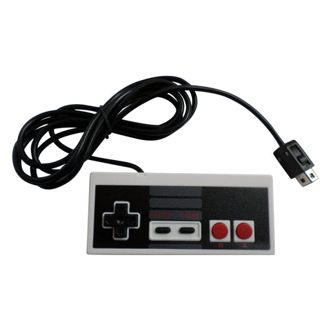 NES style controller for NES Mini (Classic) and Wii Nintendo gamepad wired - grey | ZedLabz - 1