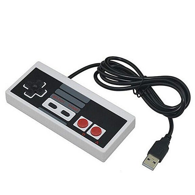 NES style USB controller for Win PC Mac Raspberry Pi Nintendo gamepad - White | ZedLabz - 1