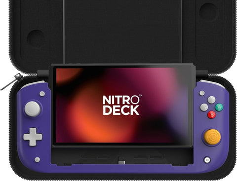 Nitro Deck for Nintendo Switch & Switch OLED with Carry Case - Professional Handheld Deck with Zero Stick Drift - Limited edition purple | CRKD - 1