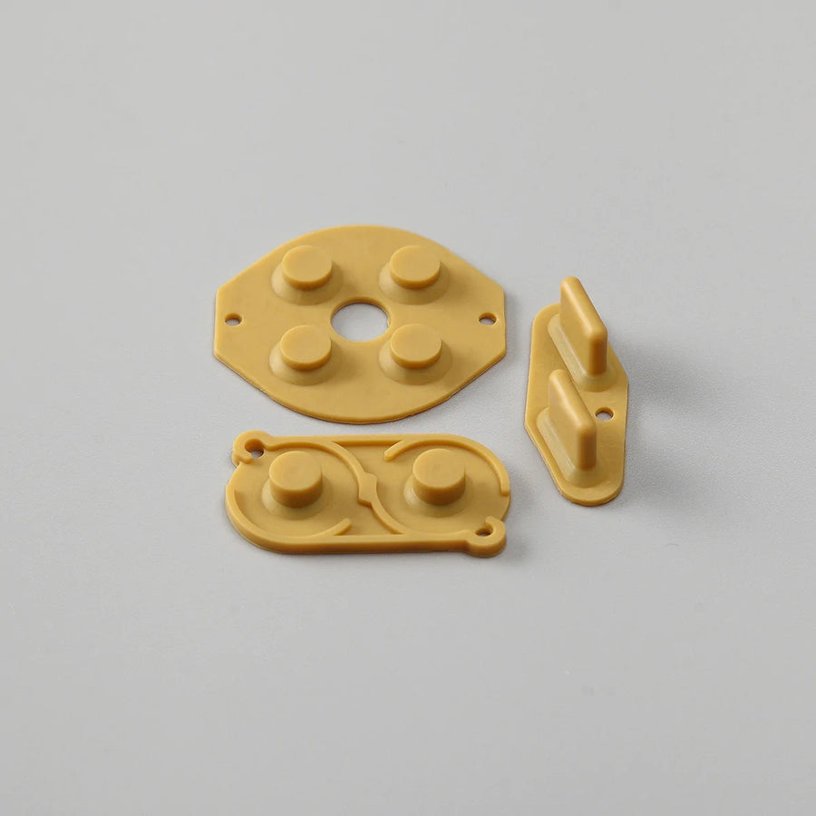 Conductive silicone button contacts rubber membrane pad set For Nintendo Game Boy Original DMG-01 mustard yellow  | Funnyplaying