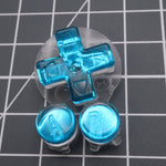 Hand cast custom resin buttons for Nintendo Game Boy Advance - Chrome Blue | Lab Fifteen Co