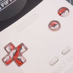 Hand cast custom resin buttons for Nintendo Game Boy Color (GBC CGB) - Pokeball | Lab Fifteen Co