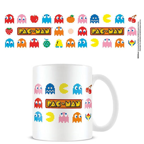 PAC - MAN multI coloured ghost official mug 11oz/315ml white ceramic | Pyramid - 1