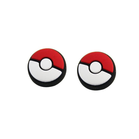 Pokeball caps for Nintendo Switch pokeball controller silicone rubber grip covers Pokemon edition - white & red | ZedLabz - 1