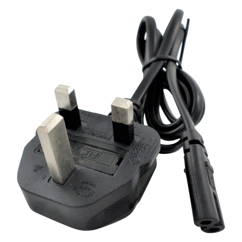 Power cable for PS1 PS2 PS3 PS4 Saturn Dreamcast Xbox Vita C7 UK lead - 1m black | ZedLabz - 1