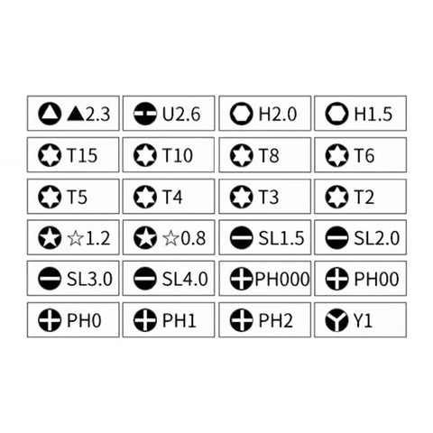 Precision screwdriver bit set 25 in 1 with organiser storage case for gaming handhelds, controllers & electronics | ZedLabz - 2