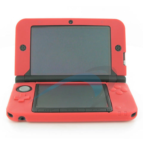 Protective case for 3DS XL LL Nintendo console soft silicone gel skin cover – Red | ZedLabz - 1