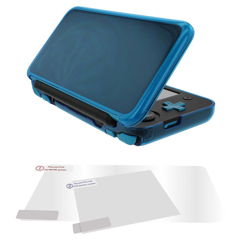 Protective case & screen protector set for 2DS XL (New Nintendo) flexi gel cover – blue | ZedLabz - 1