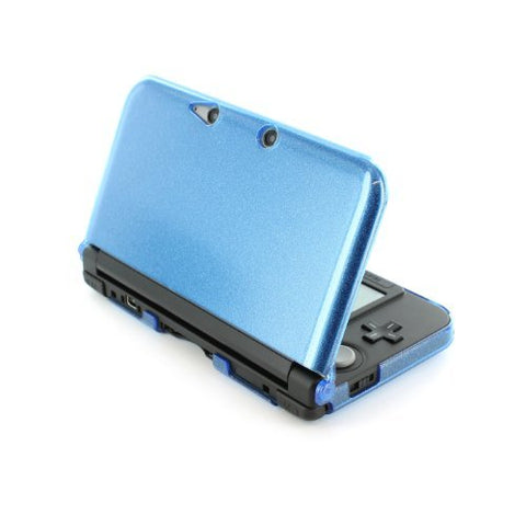 Protective case shell for Nintendo 3DS XL (Old 2012 model) console polycarbonate crystal hard cover armour - Blue Glitter | ZedLabz - 2