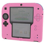 Protective cover for Nintendo 2DS console soft silicone gel rubber bumper case - Pink | ZedLabz - 1