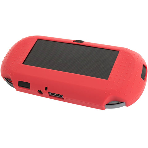 Protective cover for PS Vita 1000 console Sony silicone skin soft grip case bumper - Red | ZedLabz - 2