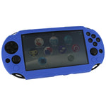 Protective cover for Sony PS Vita 2000 Slim console SC - 1 soft silicone skin bumper case - blue | ZedLabz - 2