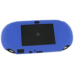 Protective cover for Sony PS Vita 2000 Slim console SC - 1 soft silicone skin bumper case - blue | ZedLabz - 3