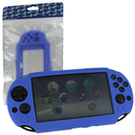 Protective cover for Sony PS Vita 2000 Slim console SC - 1 soft silicone skin bumper case - blue | ZedLabz - 1