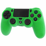 Protective cover for Sony PS4 controller silicone rubber skin grip with ribbed handle - Green | ZedLabz - 2